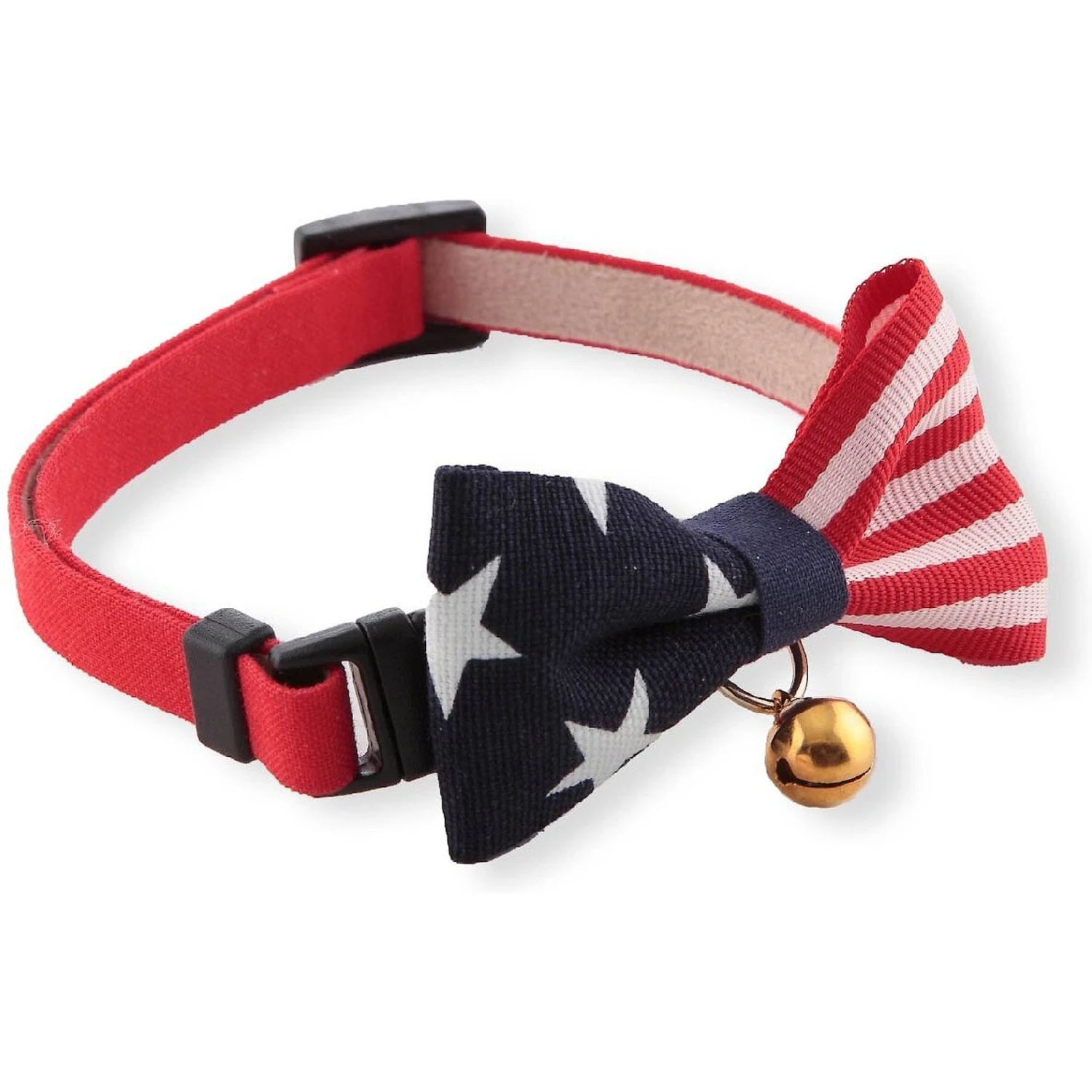 Necoichi My Cat For President Cotton Breakaway Cat Collar With Bell 5 Necoichi My Cat For President Cotton Breakaway Cat Collar With Bell - Image 3