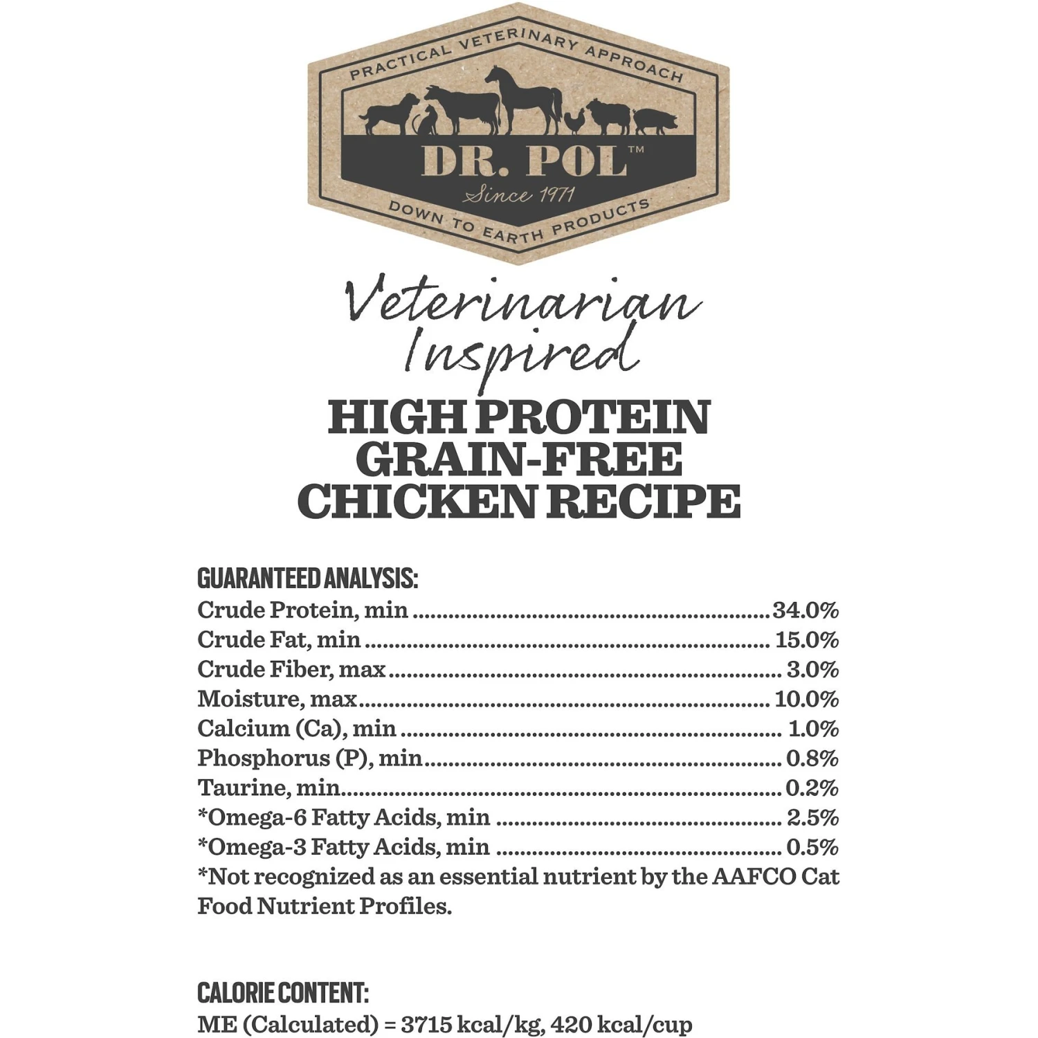 Dr. Pol High Protein Limited Ingredient Chicken Recipe Cat & Kitten Food 7 Dr. Pol High Protein Limited Ingredient Chicken Recipe Cat & Kitten Food - Image 5