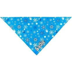 Frisco Blue Snowflakes Personalized Dog & Cat Bandana -Blue Buffalo Shop 242803 PT3. AC SS1800 V1618507971