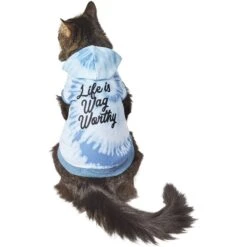 Frisco Life Is Wag Worthy Tiedye Print Dog & Cat Hoodie -Blue Buffalo Shop 249094 PT2. AC SS1800 V1644959829