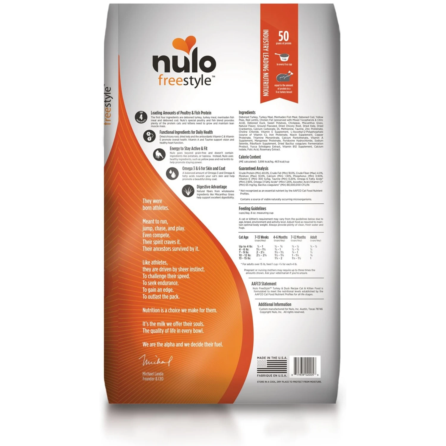 Nulo Freestyle Turkey & Duck Recipe Grain-Free Dry Cat & Kitten Food 4 Nulo Freestyle Turkey & Duck Recipe Grain-Free Dry Cat & Kitten Food - Image 2