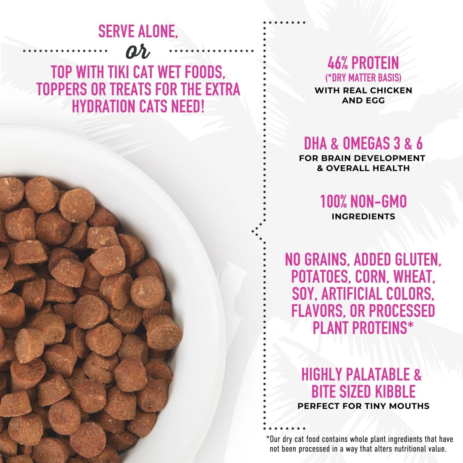 Tiki Cat Born Carnivore Deboned Chicken & Egg Recipe Dry Kitten Food, 2.8-lb Bag 5 Tiki Cat Born Carnivore Deboned Chicken & Egg Recipe Dry Kitten Food, 2.8-lb Bag - Image 3