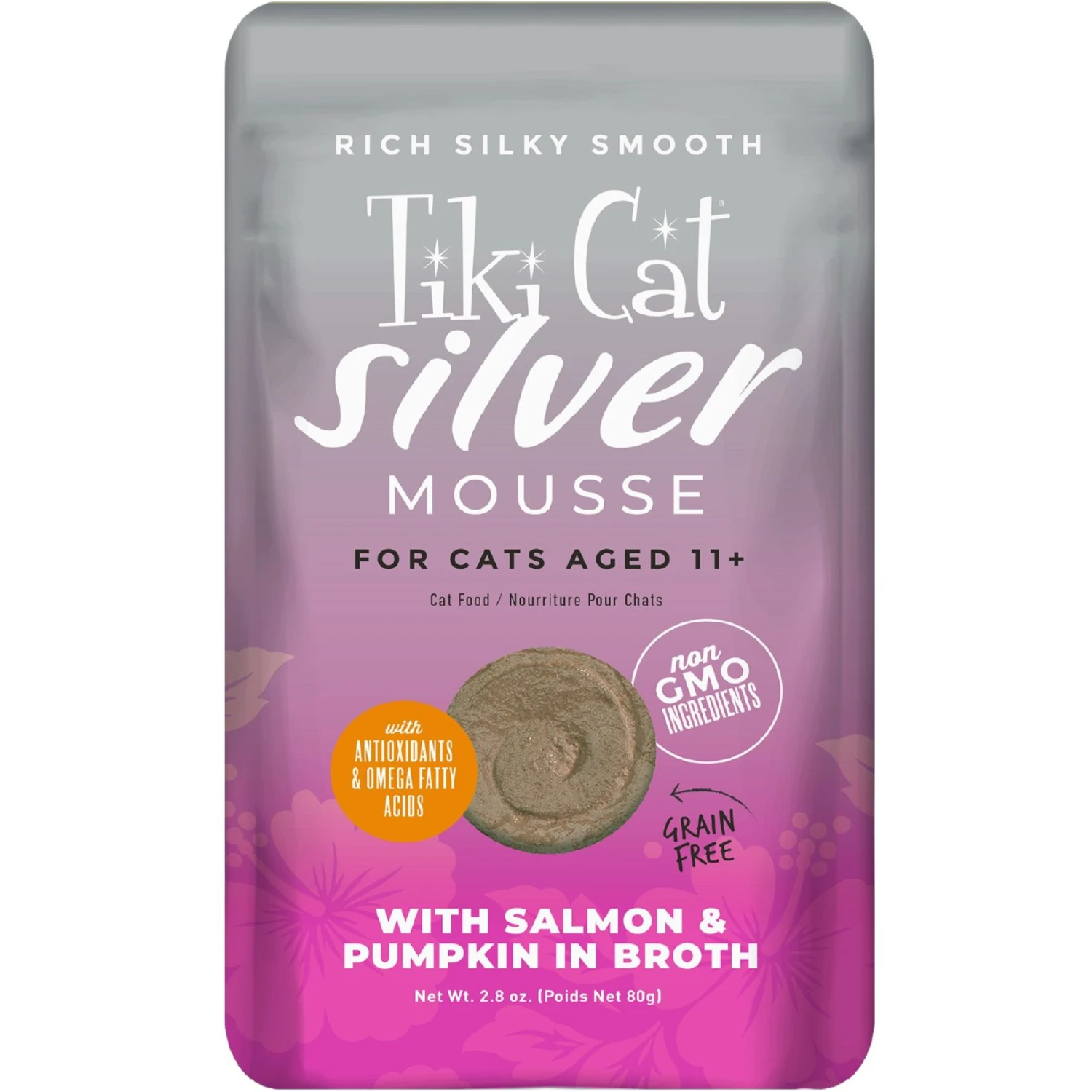 Tiki Cat Luau Velvet Mousse Salmon & Pumpkin In Broth Senior Wet Cat Food, 2.8-oz, Case Of 12 3 Tiki Cat Luau Velvet Mousse Salmon & Pumpkin In Broth Senior Wet Cat Food, 2.8-oz, Case Of 12