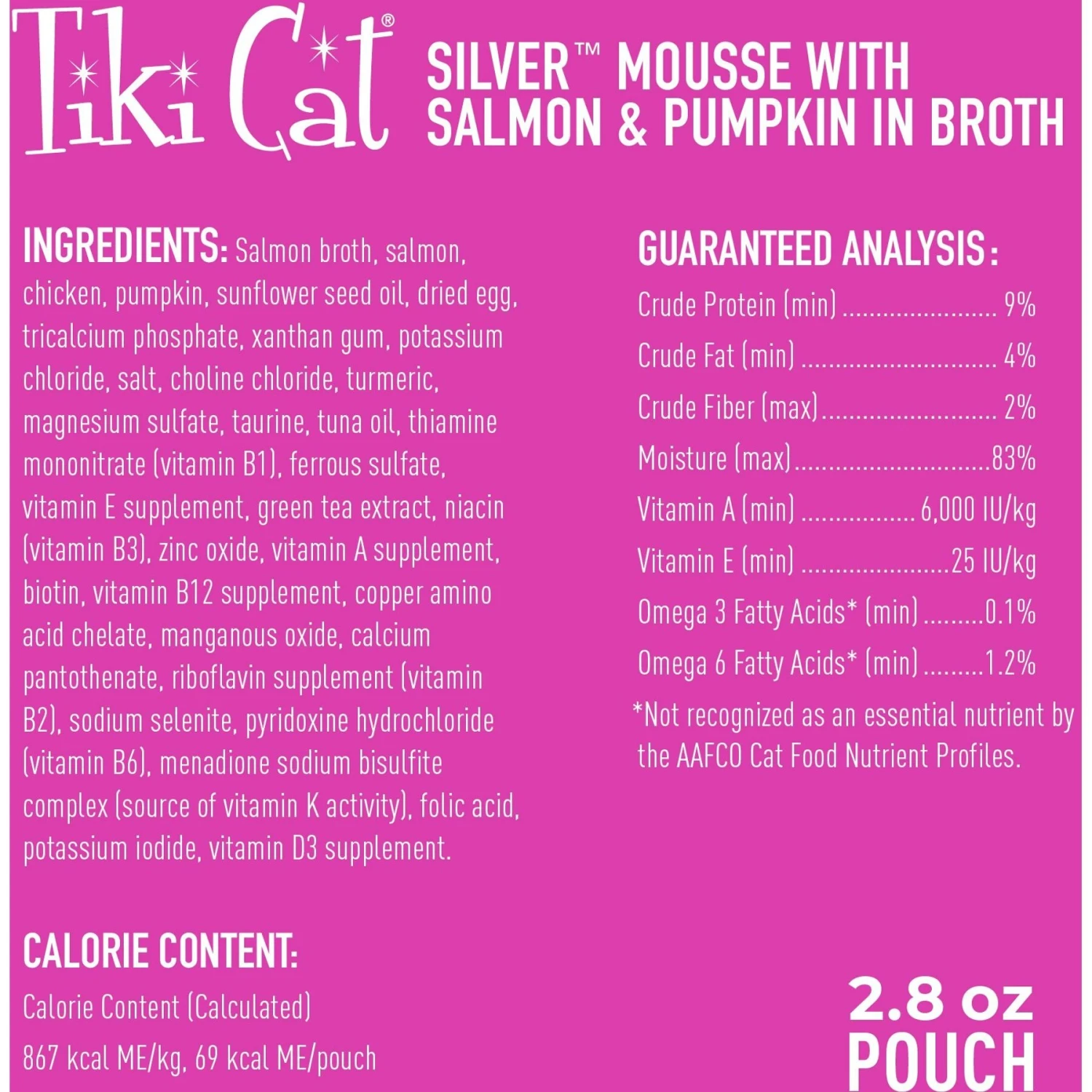 Tiki Cat Luau Velvet Mousse Salmon & Pumpkin In Broth Senior Wet Cat Food, 2.8-oz, Case Of 12 5 Tiki Cat Luau Velvet Mousse Salmon & Pumpkin In Broth Senior Wet Cat Food, 2.8-oz, Case Of 12 - Image 3