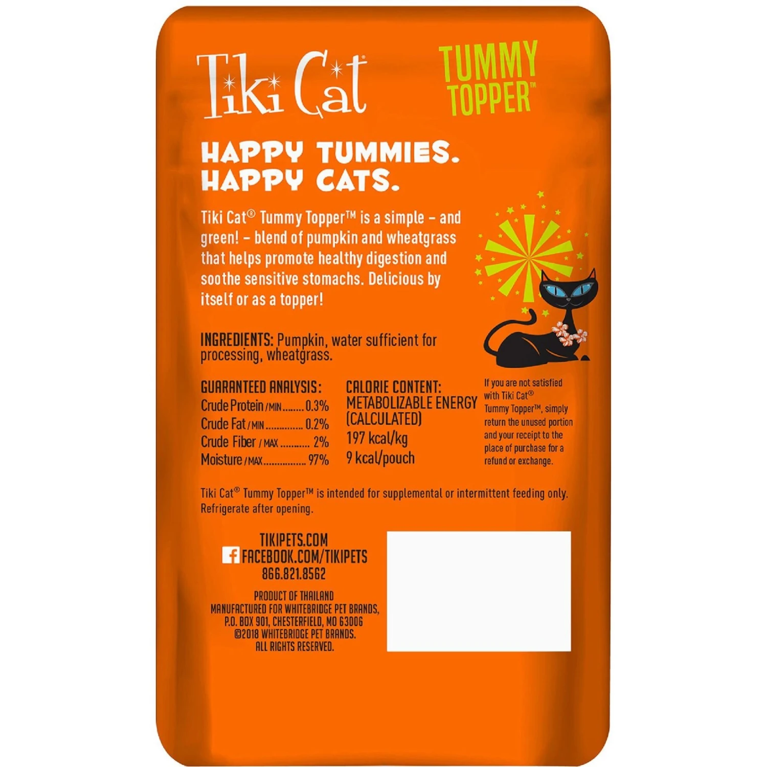 Tiki Cat Tummy Topper Pumpkin Puree Wheatgrass Grain-Free Wet Cat Food Topper, 1.5-oz, Case Of 12 5 Tiki Cat Tummy Topper Pumpkin Puree Wheatgrass Grain-Free Wet Cat Food Topper, 1.5-oz, Case Of 12 - Image 3