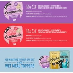 Tiki Cat Born Carnivore Complements Variety Pack Grain-Free Wet Cat Food Topper, 2.1-oz, Case Of 10 14 Tiki Cat Born Carnivore Complements Variety Pack Grain-Free Wet Cat Food Topper, 2.1-oz, Case Of 10 -Blue Buffalo Shop 259116 PT3. AC SS1800 V1701796014