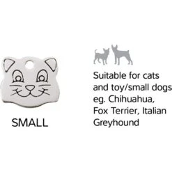 Red Dingo Cat Face Personalized Silver Stainless Steel Cat ID Tag, Small -Blue Buffalo Shop 260741 PT6. AC SS1800 V1623965545