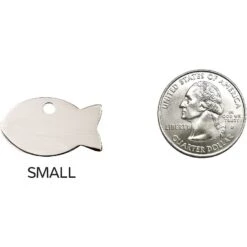 Red Dingo Fish Personalized Silver Stainless Steel Cat ID Tag, Small -Blue Buffalo Shop 260761 PT8. AC SS1800 V1617701496