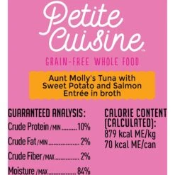 Petite Cuisine Aunt Molly's Tuna With Sweet Potato & Salmon Entree In Broth Grain-Free Wet Cat Food -Blue Buffalo Shop 262253 PT5. AC SS1800 V1606380715