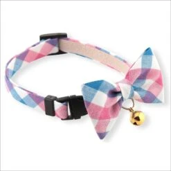 Necoichi Purrfect Picnic Bow Tie Cotton Breakaway Cat Collar With Bell -Blue Buffalo Shop 263683 PT3. AC SS1800 V1607995504