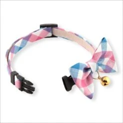 Necoichi Purrfect Picnic Bow Tie Cotton Breakaway Cat Collar With Bell -Blue Buffalo Shop 263683 PT4. AC SS1800 V1607994758