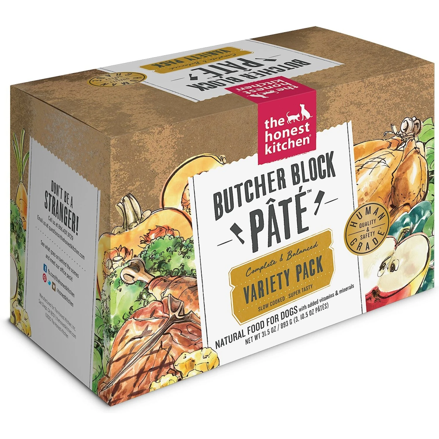 The Honest Kitchen Butcher Block Pate Variety Pack Wet Dog Food, 10.5-oz Pouch, Case Of 3 4 The Honest Kitchen Butcher Block Pate Variety Pack Wet Dog Food, 10.5-oz Pouch, Case Of 3 - Image 2