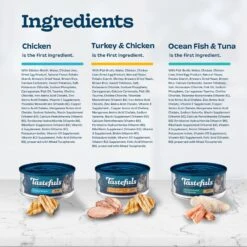 Blue Buffalo Tastefuls Chicken, Turkey & Chicken & Ocean Fish & Tuna Entrées Variety Pack Pate Wet Cat Food, 5.5-oz Can, Case Of 12 11 Blue Buffalo Tastefuls Chicken, Turkey & Chicken & Ocean Fish & Tuna Entrées Variety Pack Pate Wet Cat Food, 5.5-oz Can, Case Of 12 -Blue Buffalo Shop 264517 PT4. AC SS1800 V1608340341