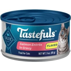 Blue Buffalo Tastefuls Salmon Entrée In Gravy Flaked Wet Cat Food, 3-oz Can, Case Of 24