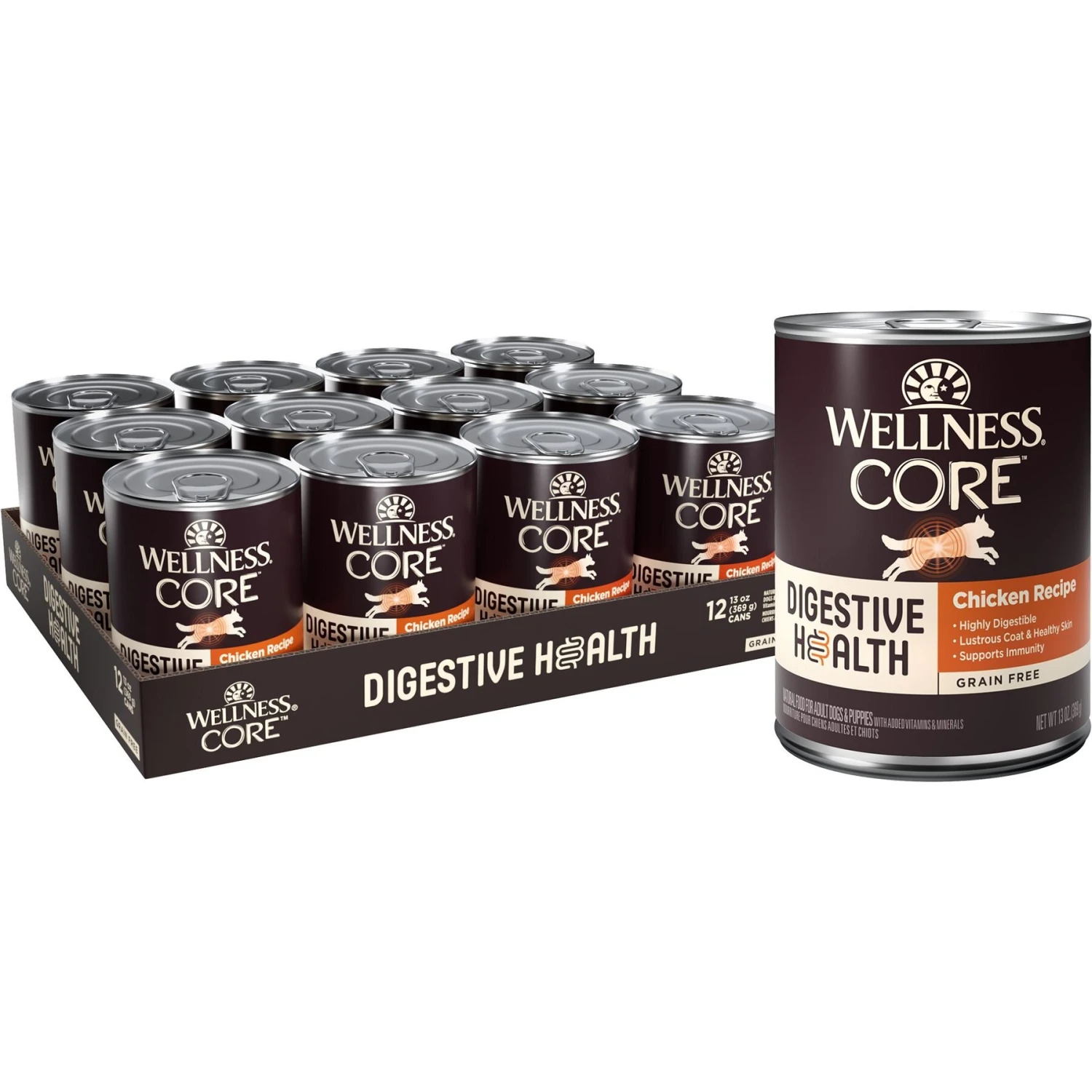 Wellness CORE Digestive Health Chicken Recipe Grain-Free Wet Dog Food 3 Wellness CORE Digestive Health Chicken Recipe Grain-Free Wet Dog Food