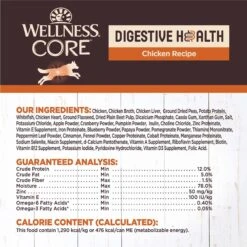 Wellness CORE Digestive Health Chicken & Beef Pate Variety Pack Grain-Free Wet Dog Food -Blue Buffalo Shop 264888 PT5. AC SS1800 V1623199068