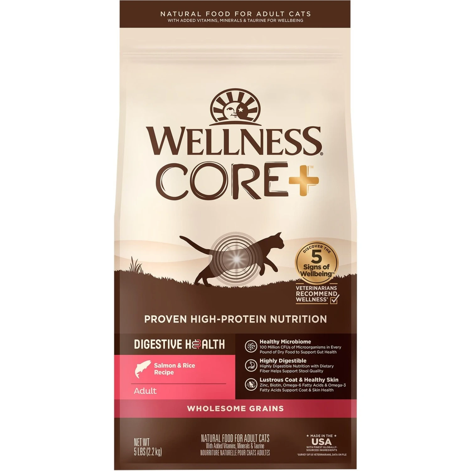 Wellness CORE Digestive Health Wholesome Grains Salmon & Rice Recipe Dry Cat Food 3 Wellness CORE Digestive Health Wholesome Grains Salmon & Rice Recipe Dry Cat Food