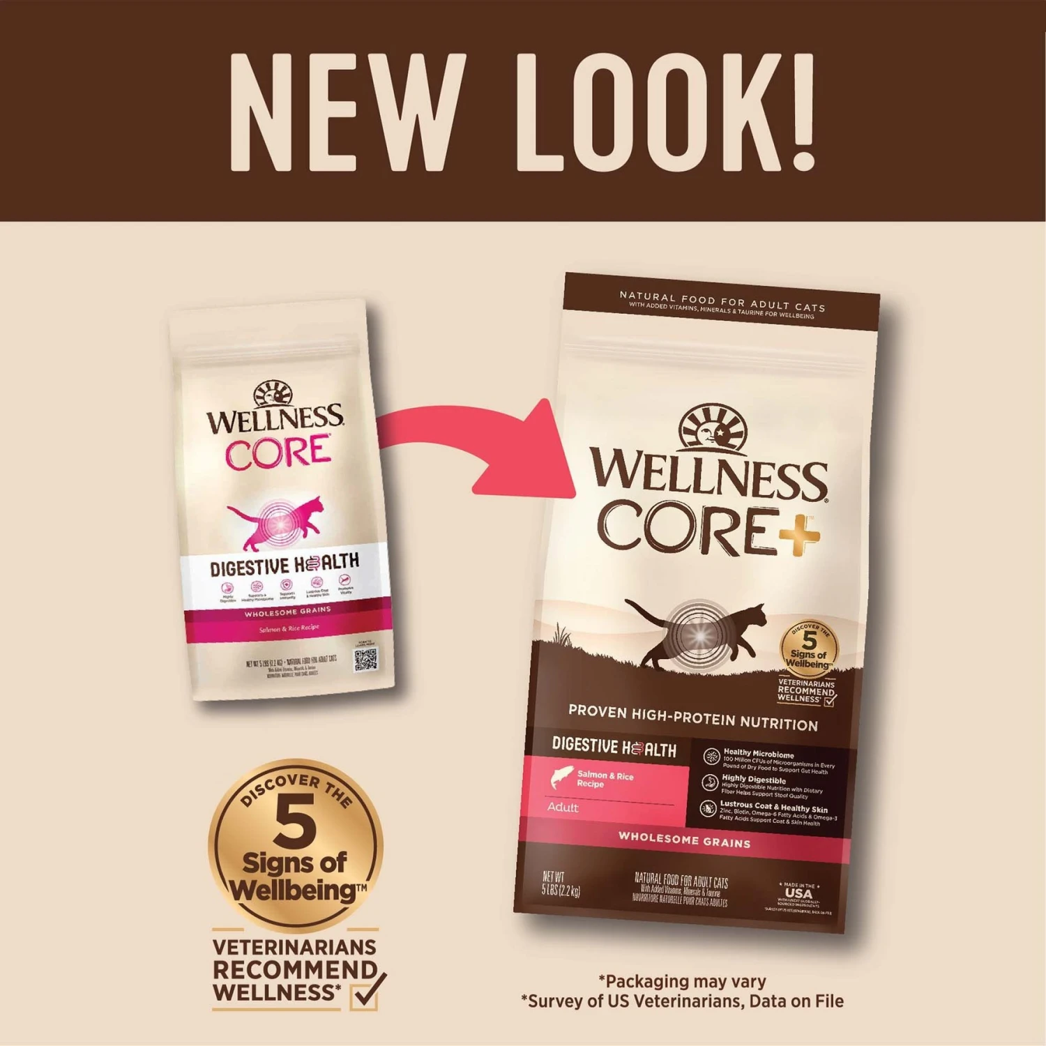Wellness CORE Digestive Health Wholesome Grains Salmon & Rice Recipe Dry Cat Food 4 Wellness CORE Digestive Health Wholesome Grains Salmon & Rice Recipe Dry Cat Food - Image 2