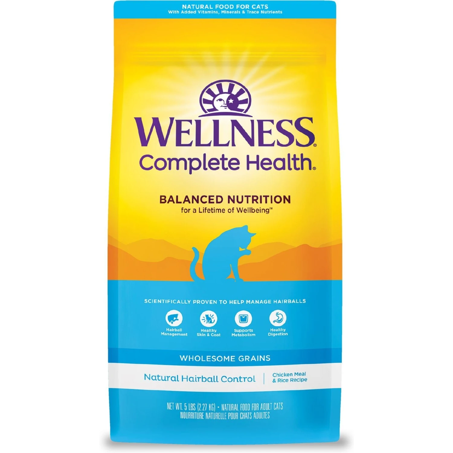 Wellness Natural Hairball Control Chicken Meal & Rice Recipe Dry Cat Food 3 Wellness Natural Hairball Control Chicken Meal & Rice Recipe Dry Cat Food