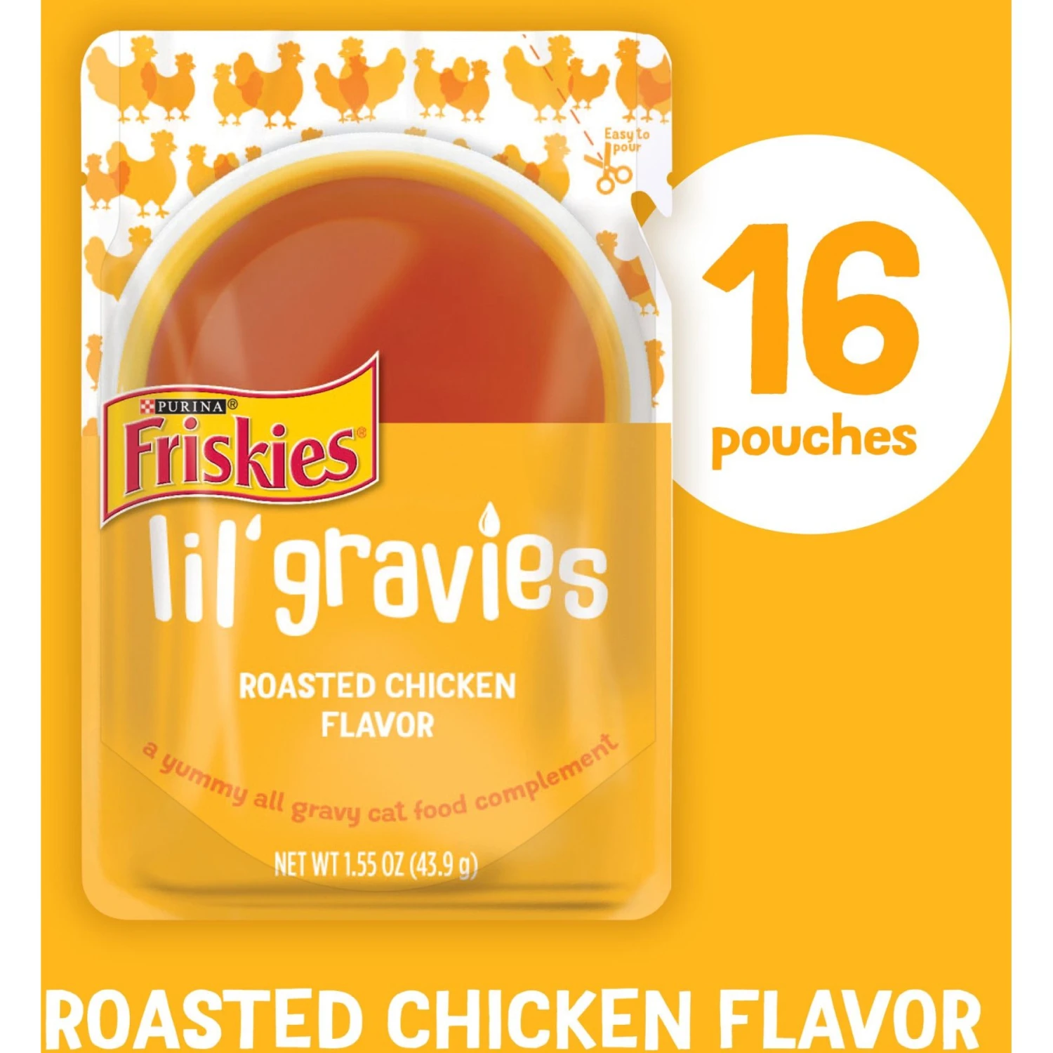 Friskies Lil' Gravies Roasted Chicken Flavor Cat Food Complement 4 Friskies Lil' Gravies Roasted Chicken Flavor Cat Food Complement - Image 2