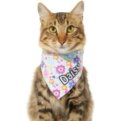 Frisco Bright Floral Personalized Dog & Cat Bandana -Blue Buffalo Shop 267535 PT8. AC SS1800 V1623164312