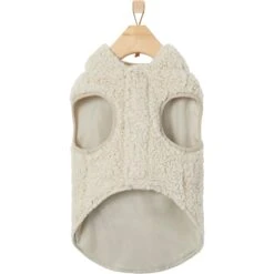 Frisco Lightweight Soft Sherpa Dog & Cat Coat, Oatmeal -Blue Buffalo Shop 268328 PT5. AC SS1800 V1628779720
