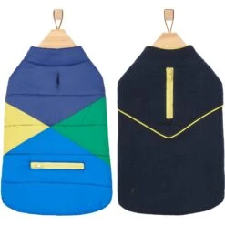 Frisco Mediumweight Colorblock 2-in-1 Dog & Cat Fleece Coat -Blue Buffalo Shop 268350 PT4. AC SS1800 V1628780451