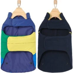 Frisco Mediumweight Colorblock 2-in-1 Dog & Cat Fleece Coat -Blue Buffalo Shop 268350 PT5. AC SS1800 V1628780414
