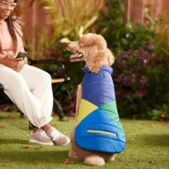 Frisco Mediumweight Colorblock 2-in-1 Dog & Cat Fleece Coat -Blue Buffalo Shop 268350 PT8. AC SS1800 V1629755551