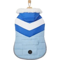 Frisco Heavyweight Chevron Insulated Dog & Cat Parka With Pocket -Blue Buffalo Shop 268405 PT4. AC SS1800 V1628784761