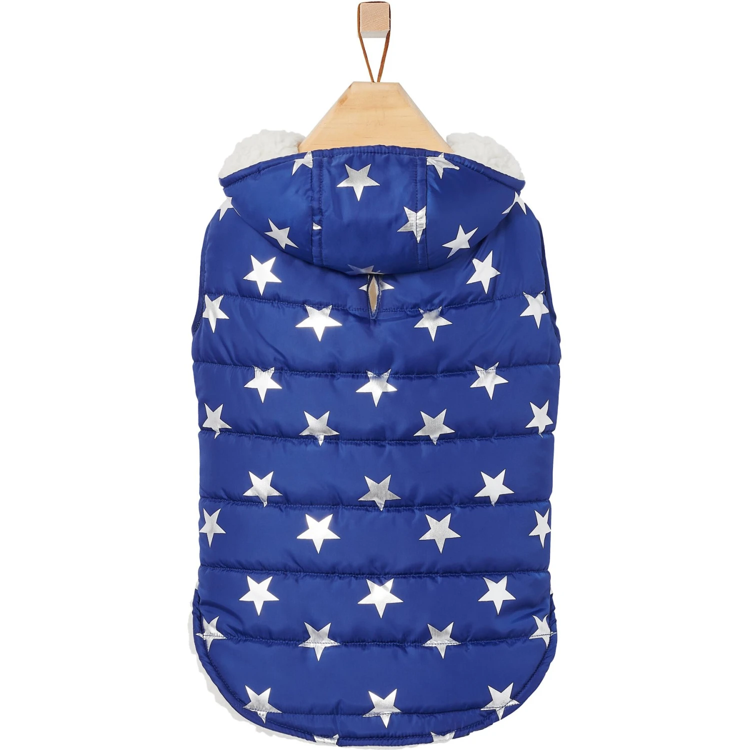 Frisco Mediumweight Metallic Star Print Insulated Dog & Cat Parka, Navy 6 Frisco Mediumweight Metallic Star Print Insulated Dog & Cat Parka, Navy - Image 4