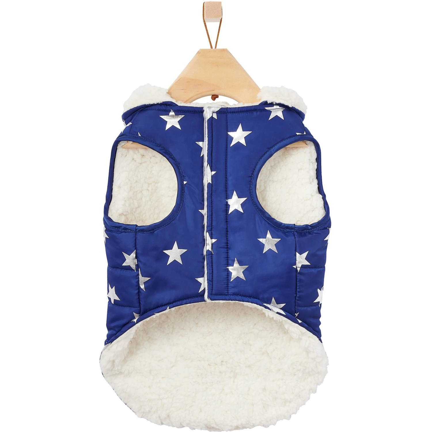 Frisco Mediumweight Metallic Star Print Insulated Dog & Cat Parka, Navy 7 Frisco Mediumweight Metallic Star Print Insulated Dog & Cat Parka, Navy - Image 5