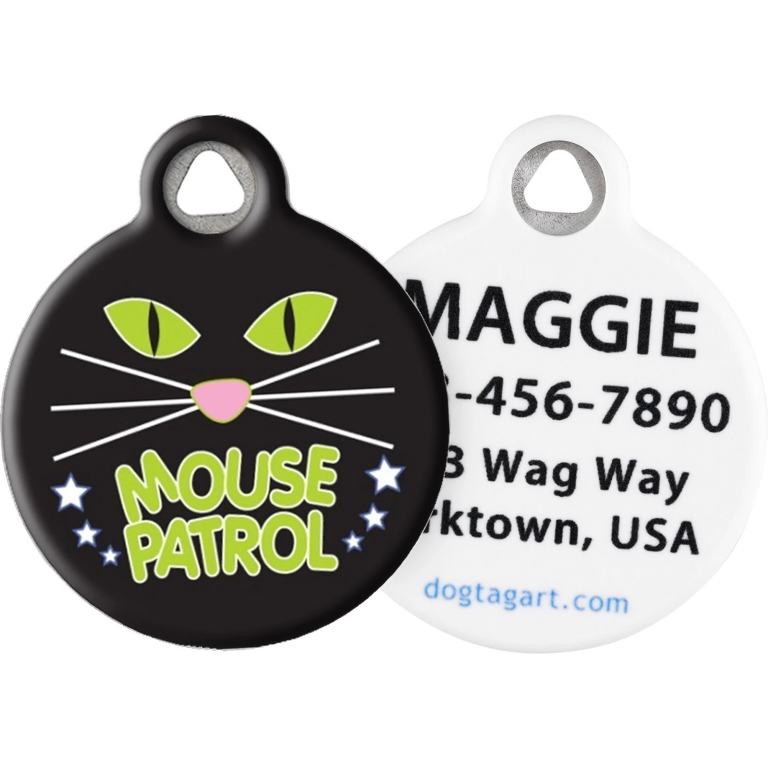 Dog Tag Art Mouse Patrol Personalized Cat ID Tag 3 Dog Tag Art Mouse Patrol Personalized Cat ID Tag