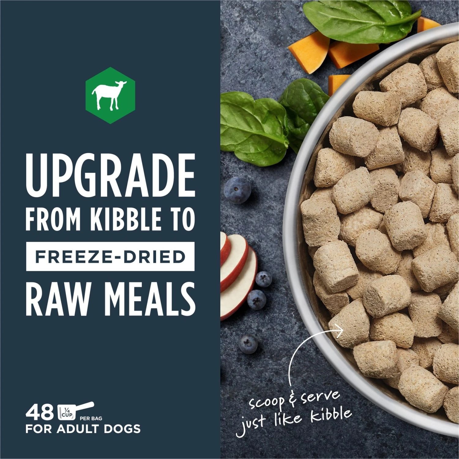 Instinct Raw Meals Grass-Fed Lamb Recipe Grain-Free Freeze-Dried Adult Dog Food 5 Instinct Raw Meals Grass-Fed Lamb Recipe Grain-Free Freeze-Dried Adult Dog Food - Image 3