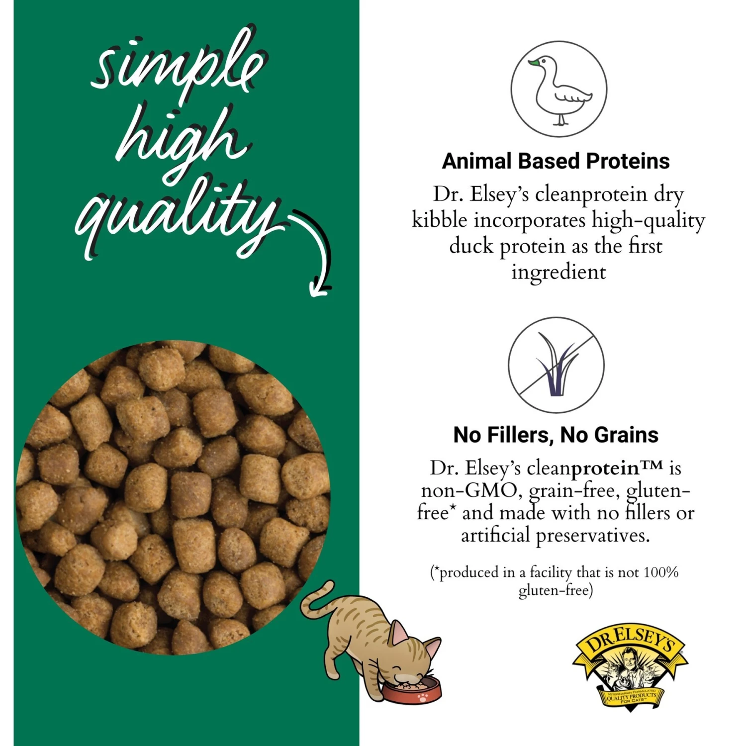 Dr. Elsey's Cleanprotein Duck Kibble Cat Dry Food 6 Dr. Elsey's Cleanprotein Duck Kibble Cat Dry Food - Image 4