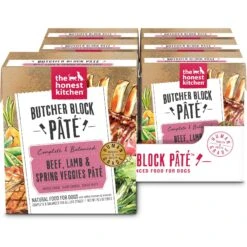 The Honest Kitchen Butcher Block Pate Beef, Lamb & Spring Veggies Wet Dog Food, 10.5-oz Bag, Case Of 6