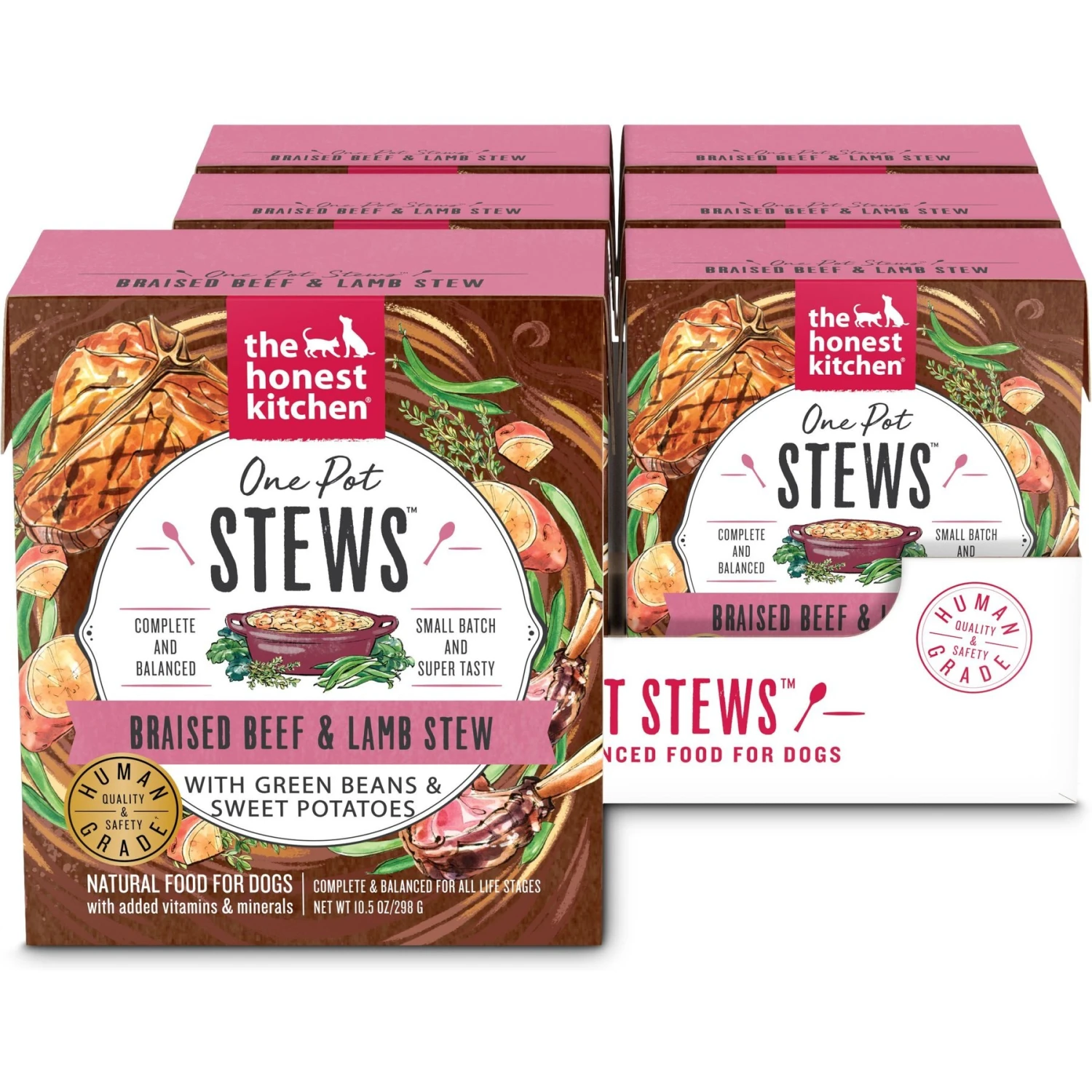 'The Honest Kitchen One Pot Stew Braised Beef & Lamb Stew With Green Beans & Sweet Potatoes Wet Dog Food, 10.5-oz Bag, Case Of 6 3 'The Honest Kitchen One Pot Stew Braised Beef & Lamb Stew With Green Beans & Sweet Potatoes Wet Dog Food, 10.5-oz Bag, Case Of 6