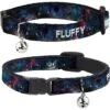 Buckle-Down Personalized Breakaway Cat Collar With Bell, Galaxy Collage