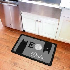 Bungalow Flooring Meow Personalized Floor Mat, 22 X 36 -Blue Buffalo Shop 286520 PT2. AC SS1800 V1620222732