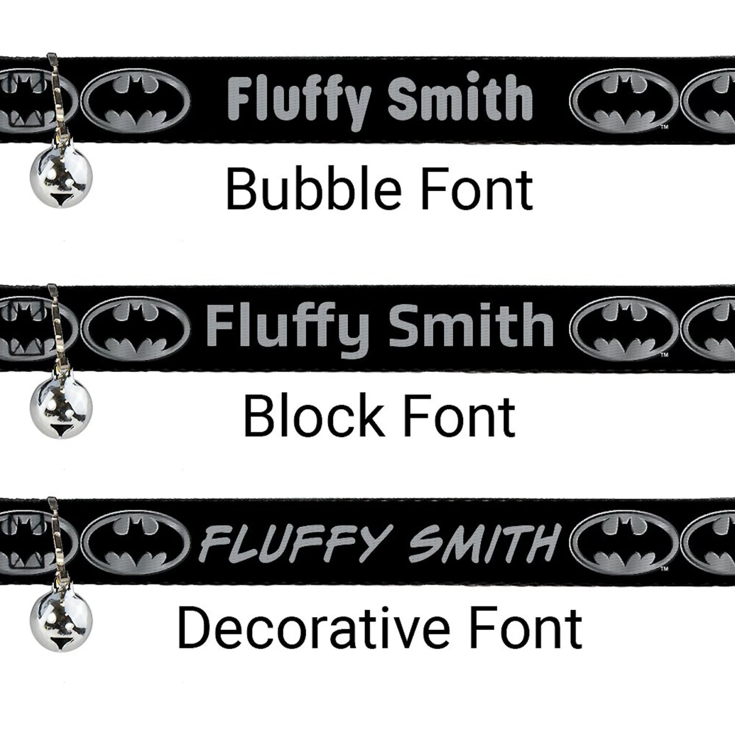Buckle-Down DC Comics Batman Shield Personalized Breakaway Cat Collar With Bell 4 Buckle-Down DC Comics Batman Shield Personalized Breakaway Cat Collar With Bell - Image 2