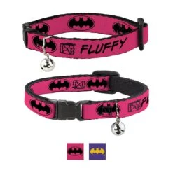 Buckle-Down DC Comics Batman Signal Personalized Breakaway Cat Collar With Bell