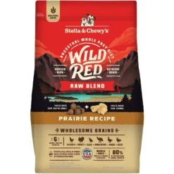 Stella & Chewy's Wild Red Raw Blend Kibble Wholesome Grains Prairie Recipe Dry Dog Food