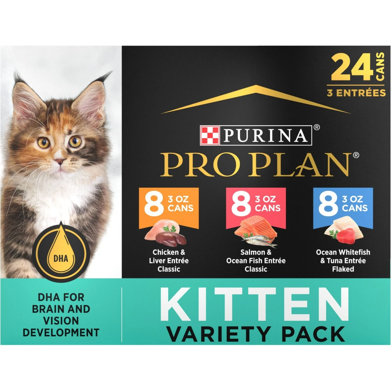Purina ONE +Plus Healthy Kitten Formula Natural Dry Cat Food & Purina Pro Plan Focus Kitten Favorites Variety Pack Canned Cat Food 8 Purina ONE +Plus Healthy Kitten Formula Natural Dry Cat Food & Purina Pro Plan Focus Kitten Favorites Variety Pack Canned Cat Food - Image 6