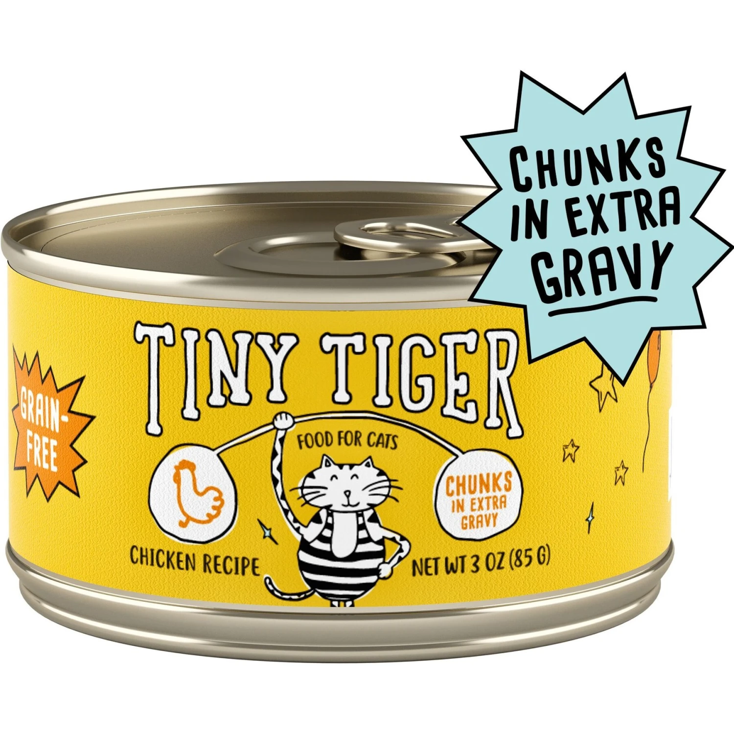 Tiny Tiger Chunks In EXTRA Gravy Chicken Recipe Grain-Free Canned Cat Food & Fancy Feast Gravy Lovers Chicken Feast In Grilled Chicken Flavor Gravy Canned Cat Food 4 Tiny Tiger Chunks In EXTRA Gravy Chicken Recipe Grain-Free Canned Cat Food & Fancy Feast Gravy Lovers Chicken Feast In Grilled Chicken Flavor Gravy Canned Cat Food - Image 2