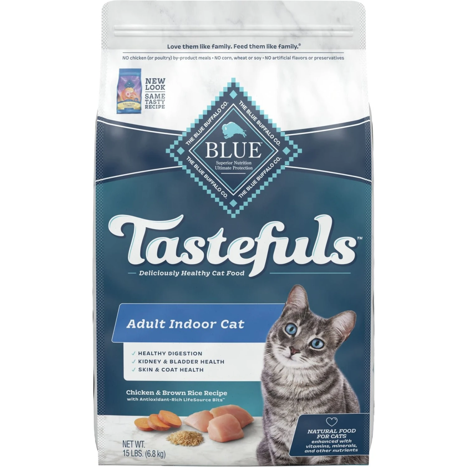 Blue Buffalo Tastefuls Chicken Indoor Natural Adult Dry Cat Food & Blue Buffalo Bursts With Savory Seafood Cat Treats 8 Blue Buffalo Tastefuls Chicken Indoor Natural Adult Dry Cat Food & Blue Buffalo Bursts With Savory Seafood Cat Treats - Image 6