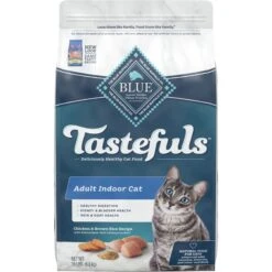 Blue Buffalo Tastefuls Chicken Indoor Natural Adult Dry Cat Food & Blue Buffalo Bursts With Paw-Licken Chicken Cat Treats -Blue Buffalo Shop 294268 PT5. AC SS1800 V1663714280