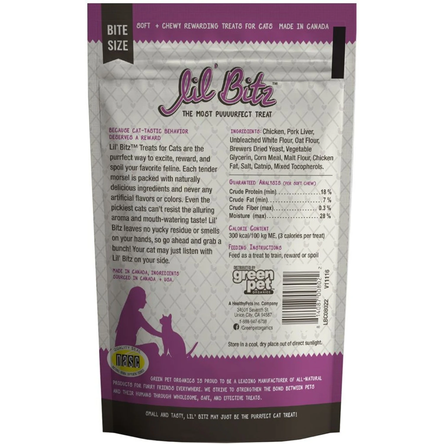 Lil' Bitz Chicken & Liver Cat Treats 4 Lil' Bitz Chicken & Liver Cat Treats - Image 2