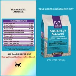 SquarePet Squarely Natural Chicken & Brown Rice Dry Cat Food -Blue Buffalo Shop 297019 PT5. AC SS1800 V1620879730