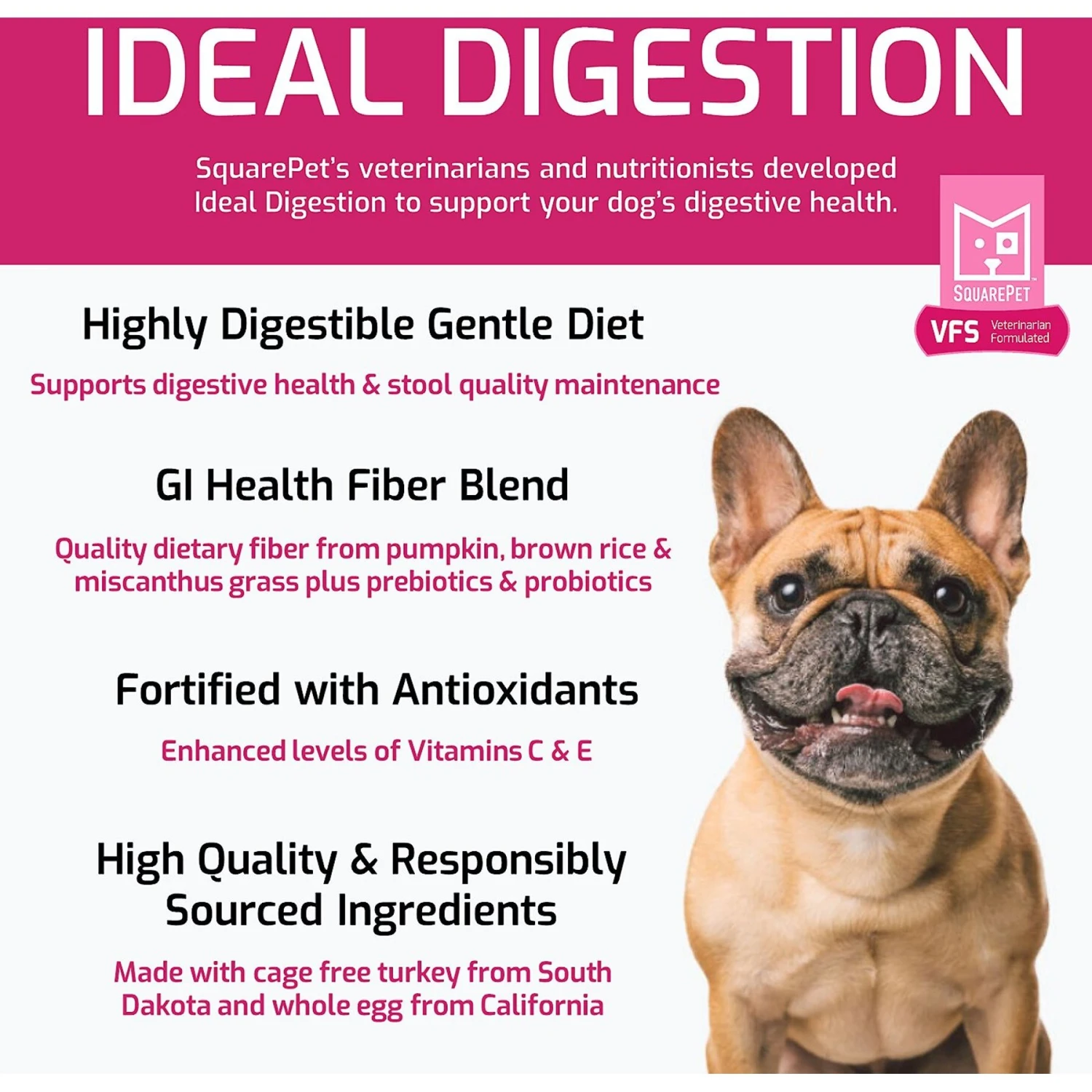 SquarePet VFS Ideal Digestion Dry Dog Food 5 SquarePet VFS Ideal Digestion Dry Dog Food - Image 3
