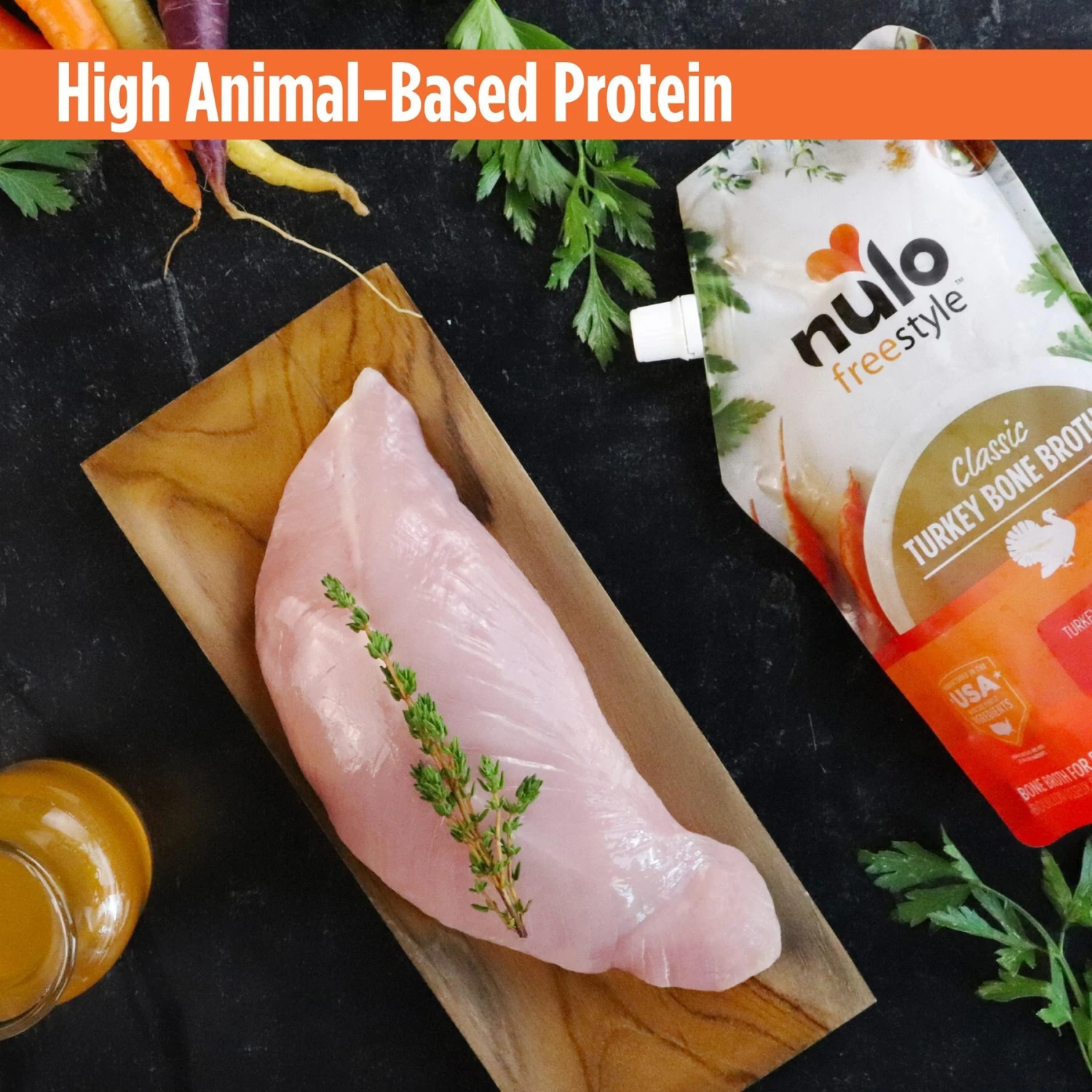 Nulo FreeStyle Grain-Free Classic Turkey Bone Broth Dog & Cat Topper, 20-oz Pouch 7 Nulo FreeStyle Grain-Free Classic Turkey Bone Broth Dog & Cat Topper, 20-oz Pouch - Image 5